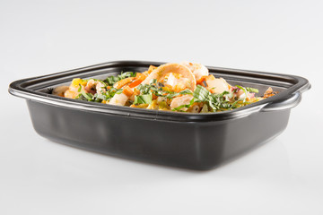 takeaway food in microwavable containers