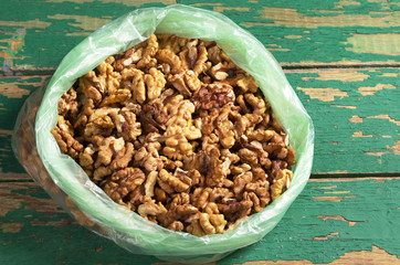 Walnuts in a bag