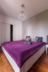 Luxurious bedroom with double bed