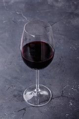 a glass of red wine
