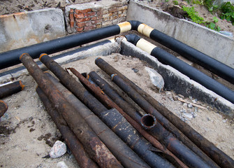 Replacement of old heating pipes with new ones