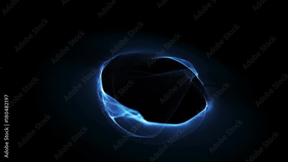 Poster 3d rendering abstract digital particles on black background with dots. high definition abstract cgi 