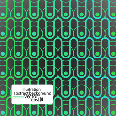 Background abstract geometric graph made of stripes circles and lines green vector