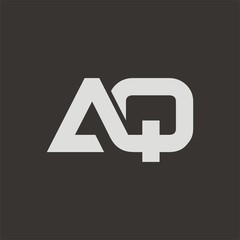 AQ logo initial letter design template vector
