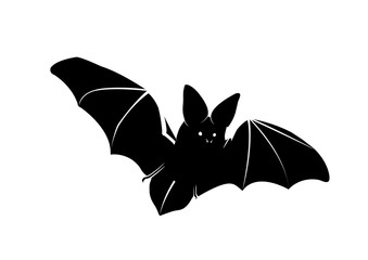 Flying Bat Silhouette Vector