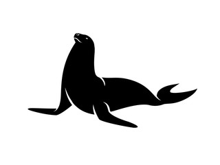Seal Fish Silhouette Vector