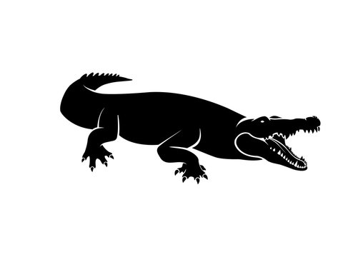 Crocodile Silhouette Vector