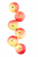 Ripe red apples isolated on white