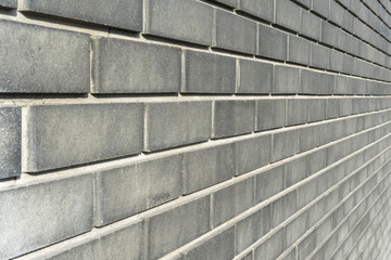 Gray brick wall. background