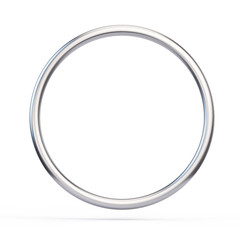 Metall ring frame isolated on white background - 3d illustration