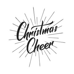 Christmas. Christmas Cheer text lettering design. Holiday typography logo design