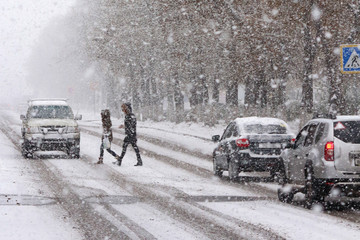 Walking in the snow