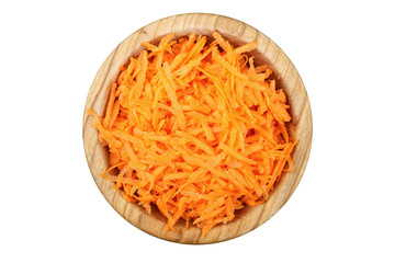 grated carrots isolated
