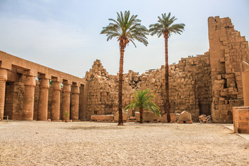 Anscient Temple of Karnak in Luxor - Ruined Thebes Egypt