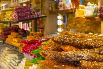 Traditional turkish sweets churchchel detailed. Kemer Turkey