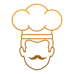 chef head avatar character vector illustration design