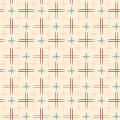 Simple vector seamless background. Modern cross pattern. Wrapping or fabric design.