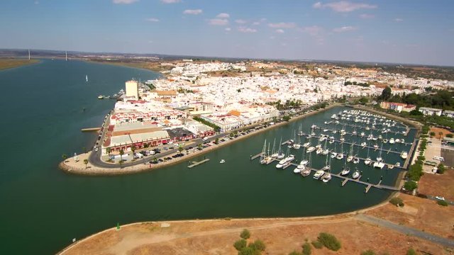 Ayamonte ( Huelva ) desde el aire. Video aereo en Ayamonte