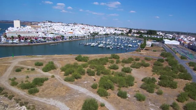 Ayamonte ( Huelva ) desde el aire. Video aereo en Ayamonte