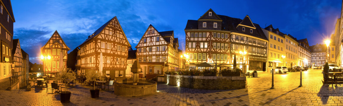 historic wetzlar germany in the evening high definition panorama