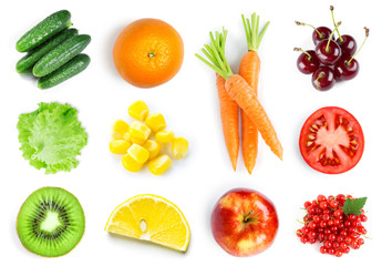 Collection of fruits and vegetables
