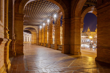 Fototapeta premium Seville. Spanish Square or Plaza de Espana.