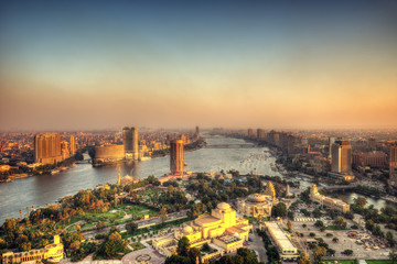 Cairo Skyline from Cairo Tower - obrazy, fototapety, plakaty