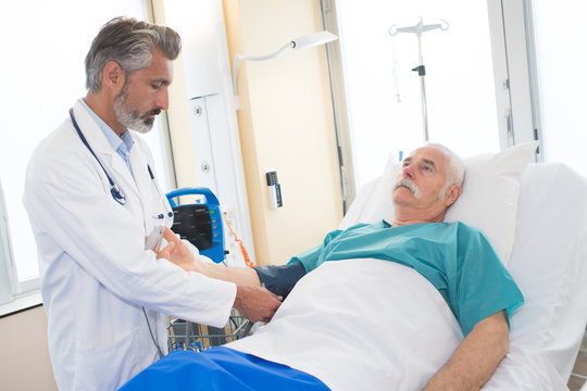doctor with senior patient
