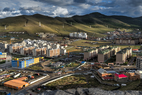Stadtansicht von Ulan Bator, die Hauptstadt der Mongolei