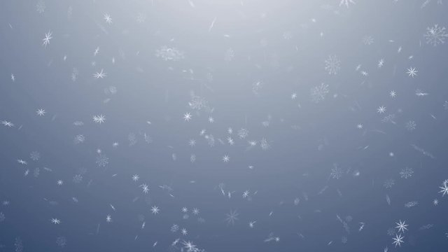 Schnee Kristalle fallen herunter - Grafischer Hintergrund