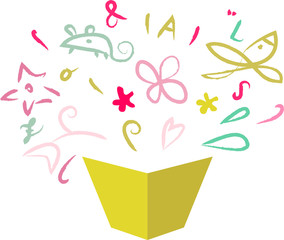 Fairytales book opened