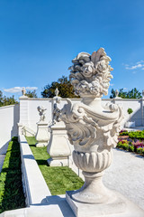 Obraz premium Sculptures in the Bratislava castle courtyard