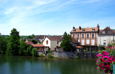 Fototapeta na wymiar Landscape of Sens, Burgundy, France