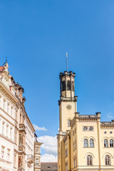 Fototapeta na wymiar Rathaus von Zittau auf dem Marktplatz