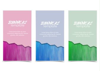 Vector illustration abstract web banner design template