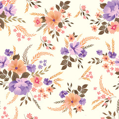 Fototapeta na wymiar Floral seamless pattern. Flower background.
