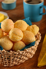Golden cheese bread basket
