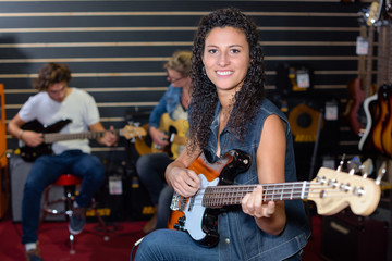 young musicians at the studio