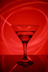 glass with cocktail in a nightclub