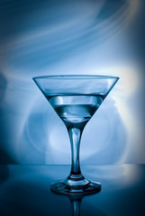 glass with cocktail in a nightclub
