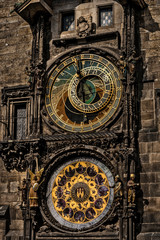 Prague, clock of the old Town Hall

The ornate clock face and the statues around the famous clock on the facade of Prague's old Town Hall.