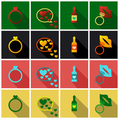 vector illustration set of badges labels on the topic 8 March International Women's Day