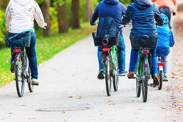 bicycle riders on a cycle path