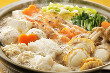 海鮮鍋　Japanese seafood hot pot