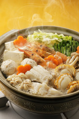 海鮮鍋　Japanese seafood hot pot
