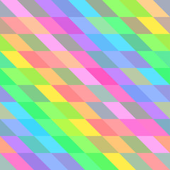 Seamless bright festive pattern of iridescent diagonal and horizontal stripes of equal thickness, forming quadrilaterals for the holiday or congratulations
