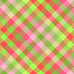 Seamless bright cute pattern of iridescent diagonal and horizontal stripes of equal thickness for girls or children