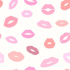 Seamless background with colorful female lips