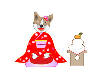 2018年の犬の新年の挨拶