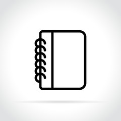 notebook icon on white background